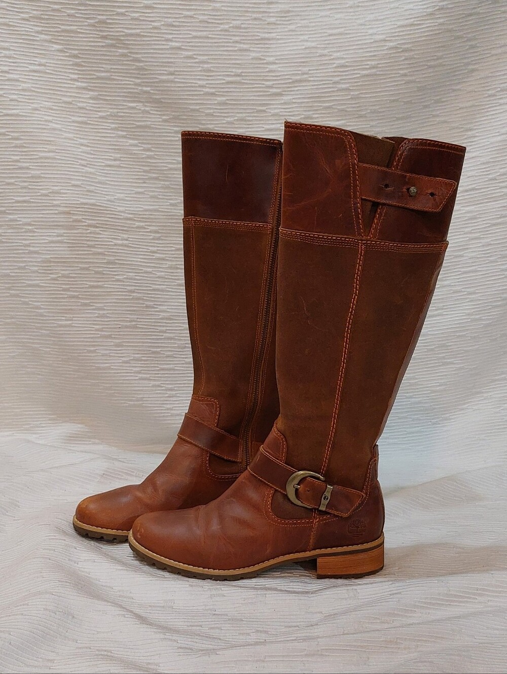 Timberland Earthkeepers Tall Leather Riding Boots - Chestnut Brown Size 8 - Picture 2 of 9